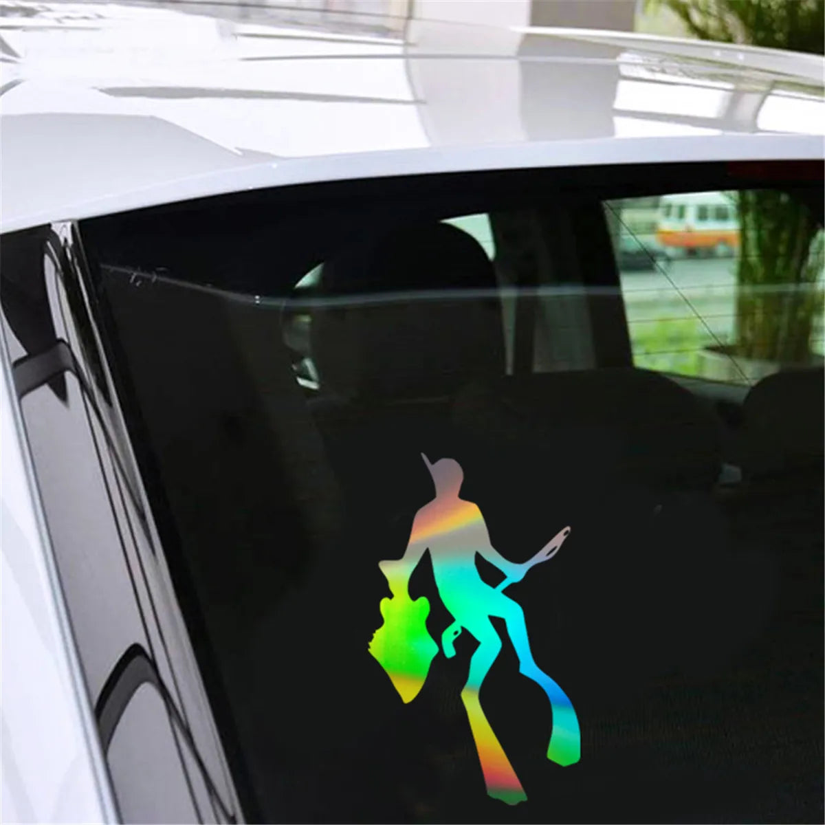 Deep Sea Fishing Car Laser Sticker Vinyl Decal Car Truck Bumper Window Laptop Sticker Decor Gift Die Cut Decals Window Glass