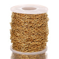 Factory Wholesale Jewelry Stainless Steel Plated Gold Roll Chains for Necklace Bracelet Accessories Jewelry Making