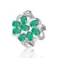 Abiding Customize Fashion Design 925 Silver Natural Fine Jewelry Green Agate Ring for Women Jewelry