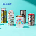 Bestsub Top Sale Tumbler Mugs Skinny Insulated Stainless Steel Can Cooler Sublimation Can Coozies Skinny Cups for Sublimation