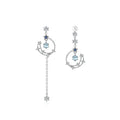 2025 New Popular Luxury Accessible 925 Sterling Silver Moon Drop Earrings for Women Zircon Main Material for Summer