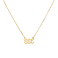 Wholesale Fashion Jewelry 925 Sterling Silver Good Luck Number 333 Charm Gold Plated Couple Necklaces for Woman