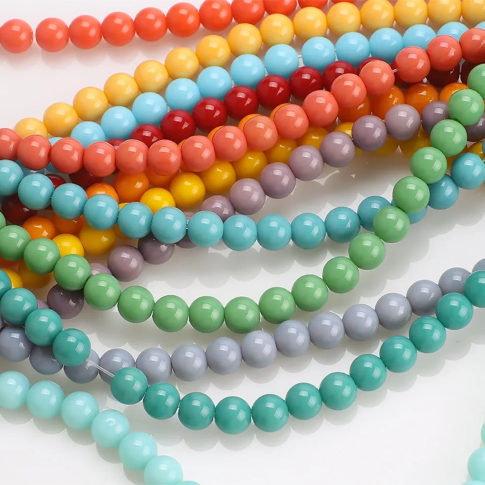 2025 Crystal Wholesale 8mm Opaque Acrylic Round Beads Plastic Beads for Jewelry Making
