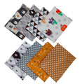 8pcs 100% Cotton Eco-Friendly Durable Quilting Fabric Bundles Cartoon FOX Bear Pattern Crafting Fat Quarters Home Hand Sewing