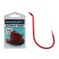 201105 High Carbon Steel Red Octopus Beak Fishing Hooks 4#~8/0
