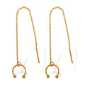 Personalized Detachable Long Fringed Chain Earring  Stainless Steel Gold Plated 18K  Ear Cuff Line Earrings for Girls