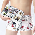 Wholesale Printed Four Seasons Men's Durable Ice Silk Boxers Comfortable Breathable Mid-rise Underwear Camouflage Briefs