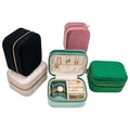 Portable Luxury Velvet Jewelry Box Watch Ring Earring Bracelet Necklace Organizer for Women & Girls Custom Logo Travel Gift