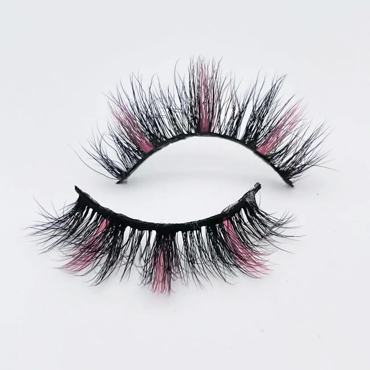 Full Strip Colored Faux Mink Eyelashes 15mm Vegan Lashes Colorful Eye Lashes with Variety of Colors