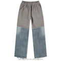 Custom Washed Damaged Wide Leg Vintage Washed Trouser Patched Jeans for Men