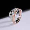Crown Ring 0.3Carat Moissanite Promise Ring Set for Women 925 Sterling Silver D Color VVS1 Moissanite Wedding Ring