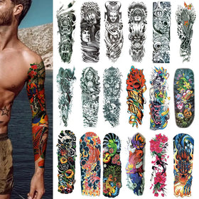 Customized Large Sized Full Arm Temporary Tattoos for Men and Women Customized Adult Waterproof Tattoo Stickers