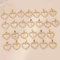 Wholesale 18K Gold Plated Initials Necklace for Women Personalized Stainless Steel Hollow Letters with Waterproof Link Chain