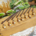 New Ancient Natural Wood Beaded Hairpin Retro Multistyle Dried Fruit Pendant Hairpin for Women Girls Hair Accessories Jewelry