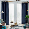 Modern Pleated Polyester Curtain for Living Room Fire Retardant and Blackout Wholesale Woven Techniques