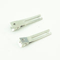 4.6cm Silver Empty Double Prongs Metal Alligator Clips with Bar Plain Filigree Hair Barrettes Base Hairpin for Handmade Material