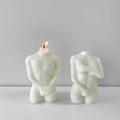 3D New Shy Man and Woman Body Silicone Mold Torso Body Candle Mold