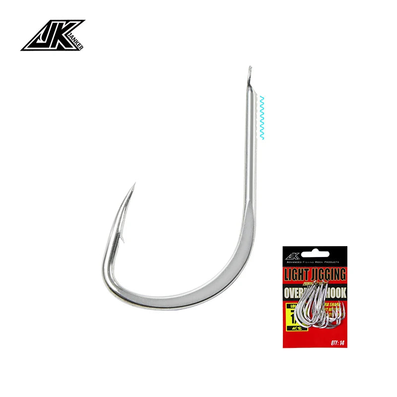 JK LOL Extra Strong Stainless High Carbon Steel Assist Hook for Saltwater Jigging Fishing Tackle
