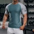 Customized Summer Dry Fit Breathable Sportswear Polyester Blank Sports Mesh T-shirt Athletic Fitness Gym T Shirt for Men