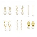 Chain Dangle Pearl Earrings Pearl Earrings 925 Silver Stud Pearl Earrings