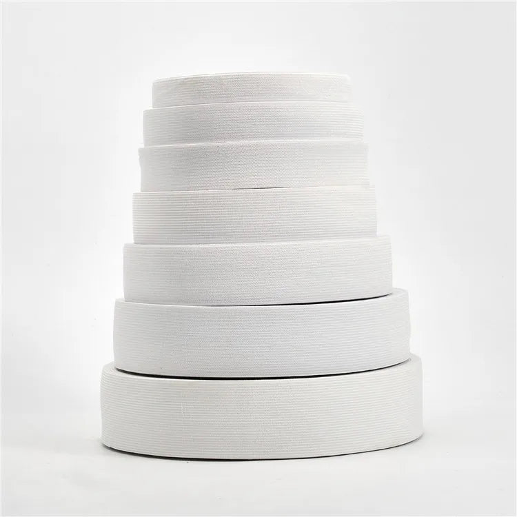 New Wholesale Flat Nylon Polyester Strap Elastic 5cm Knitted Webbing Clothing Bags Shoes Furniture Home Textiles 2cm Variants