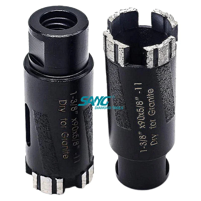 Vacuum 13/8inch 35mm Turbo Segment Laser Welding Dry Diamond Core Drill Bit with Side Strips Protection for Granite Quartz