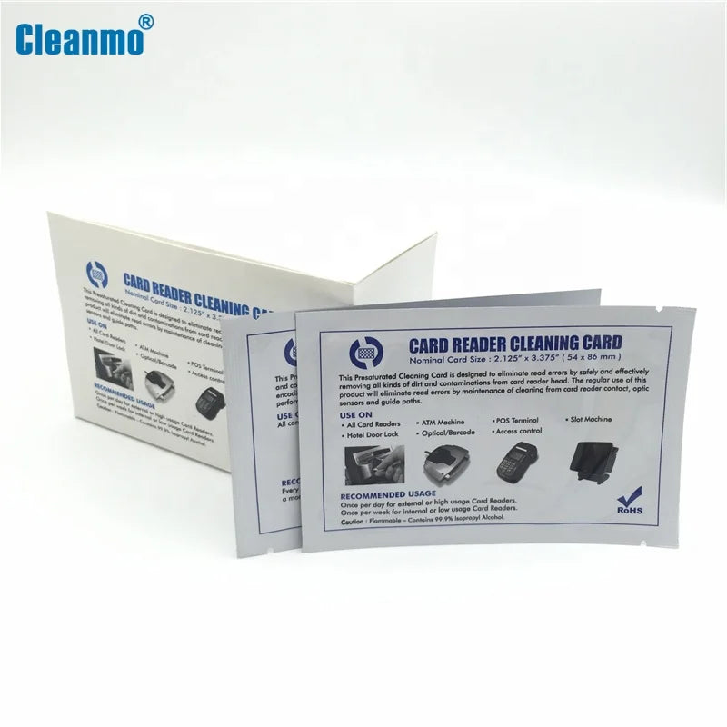Disposable ATM Card Reader Thermal Printer Cleaning Card for POS Machine Terminals Doorlock Key Card Readers