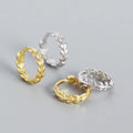 2024 NEW INS Best Selling 925 Sterling Silver Geometric Plain Cute Leaf Shape Hoop Earrings for Women
