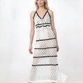 Crochet Dresses Hollow Out One Piece Beach Cover Ups Crochet Dress Woman Swimsuit Beachwear