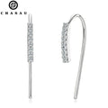 Gfit Exquisite 925 Sterling Silver Real Jewelry All Moissanite Diamond U Shape Earrings for Women