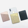 Wholesale Custom Logo Minimalist PU Leather Simple Stick on Back Phone Credit Card Holder & Wallet Multi Colors