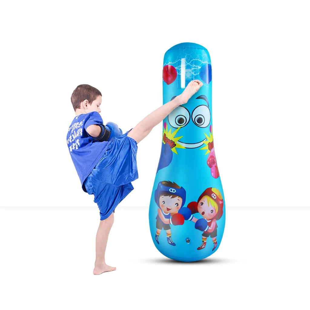 2021 Hot Fitness Boxing Equipment Inflatable Boxing Bag Column Sand Bag Free Standing Boxing Punching Bag