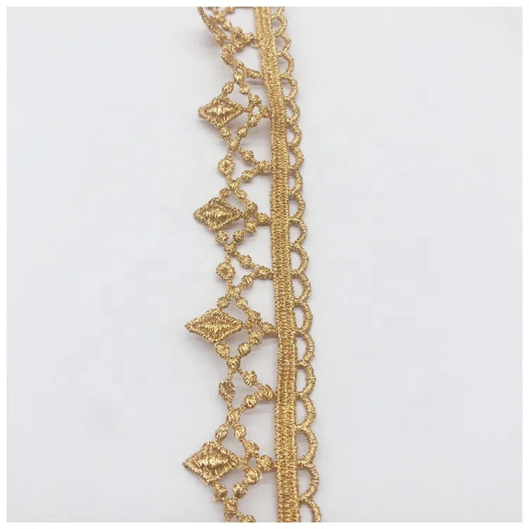 On the New Gold Thread Lace Filigree Side Can Wear Ribbon Clothing Accessories Skirt Hemline Hat Underwear Accessories