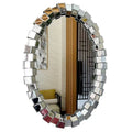 70*100cm Big European Bathroom Mirrors Home Wall Decor Wall Hanging Mirror Dining Edge Decoration Spelling Large Oval Mirror