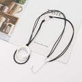 TongLing European Vintage Geometric Circular Charm Necklace Jewelry Rhinestone Pendant Necklace for Daily Life