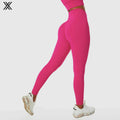 2023 Hot Solid Jacquard Seamless Yoga High Waist Scrunch Butt Women' s Fitness Leggings