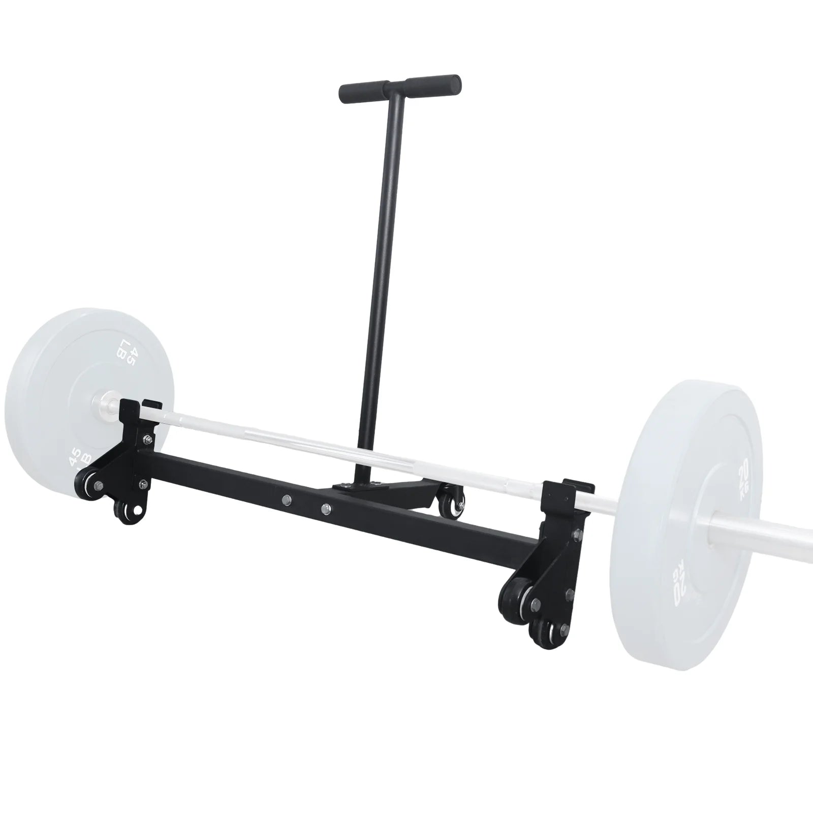 900lb Deadlift Jack Barbell Stand with Wheels | Easy Weight Plate Replacement for Efficient Weightlifting Training
