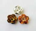 Brass Rose 11mm Floral Findings 3 Petal layers Brass Craft Supplies