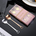 Creative 18/8 Stainless Steel Heart Shaped Spoon Hollow Handle Coffee Spoon Wedding Gold Gift Spoon
