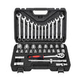 37pcs Industrial Chrome-Vanadium Steel Automotive Socket Ratchet Spanner Set Plastic Box OEM Customizable Metric for Vehicle