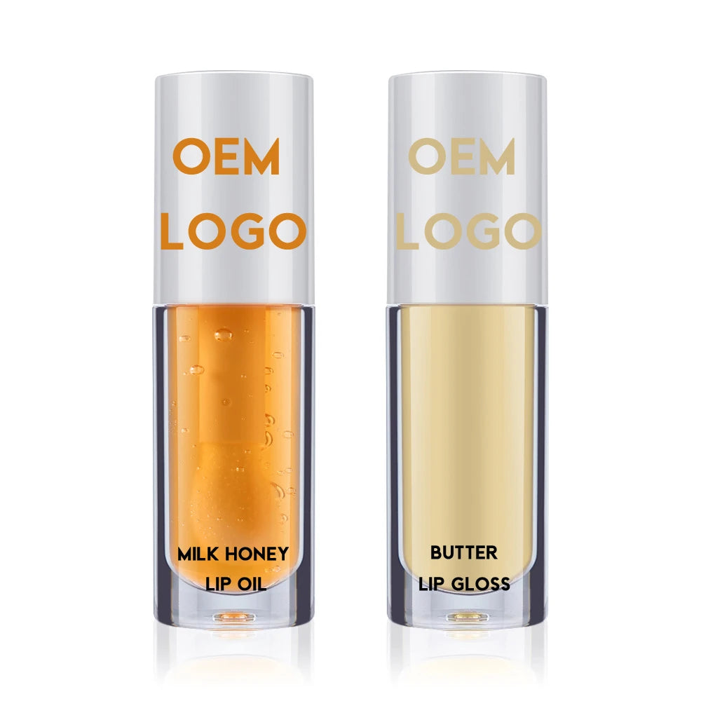 Liquid Glossy Butter Lipgloss Private Label Milk Honey Lip Oil Gloss Natural Nourishing Lip Oil for Lip Gloss