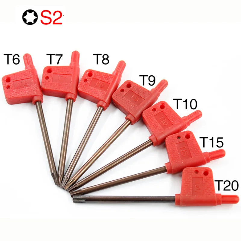Wholesale Industrial Mini Red Flag Box Spanner S2 Torx Six Star Shaped Small Customizable OEM DIY Steel Zinc Finish CMC Repair