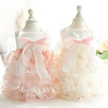 Wholesale Luxury Girl Small Pet Dog pink White Clothing Dress