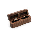 Luxury Jewellery Packaging Two Ring Box Wood  Double Ring Box Wooden Ring Boxes for Engraving