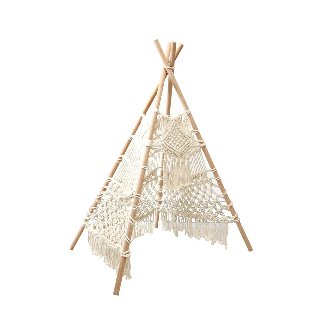 Nordic Handmade Cotton Rope Tent Tapestry Outdoor Photography Background Children's Room Decoration