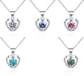 Hot-selling 925 Sterling Silver Round Moissanite Heart Pendant I Love You Necklace for Valentine's Day Women's Gift