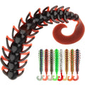 Spinpoler PVC Bass Fishing Lure 0.2oz/4.5in Centipede Soft Baits Artificial Rock Sea Bass Swimbait Fishing Tackle