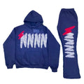 Custom Logo High Quality Unisex Embroidery Sportswear Set Jogging Suit Heavy Puff Print Sweatpants & Hoodie Suit Tracksuit