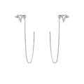 925 Sterling Silver Heartbeat Ear Line Female 2022 New Trend Simple Personality Earring Ear Clip Female Favorite