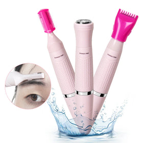 Eyebrow Trimmer Painless Facial Hair Removal 3 in 1 Electric Shaver Razors for Women